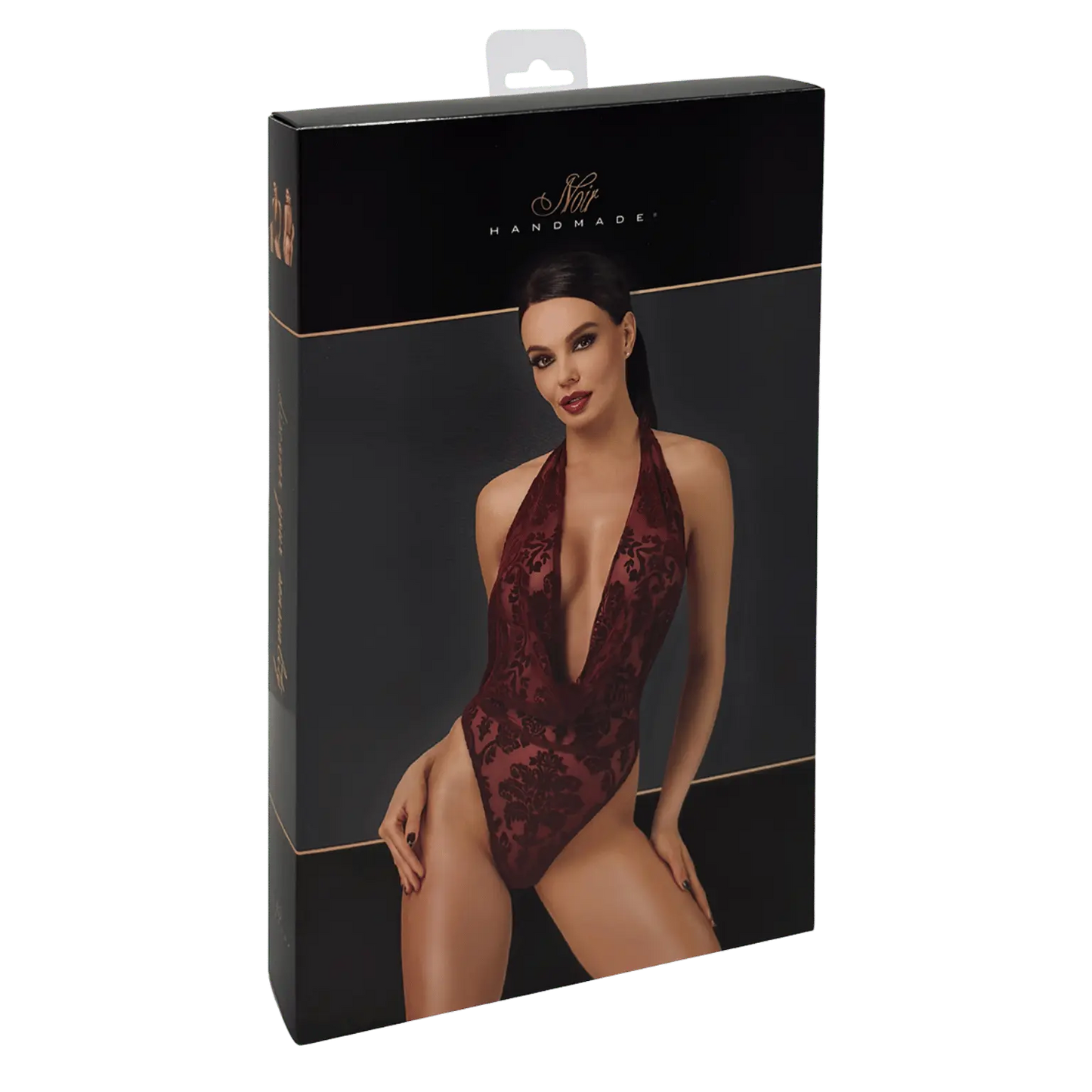 Body bordeaux en tulle floqué Kink Royal F386 Noir Handmade – Oh My God’Z