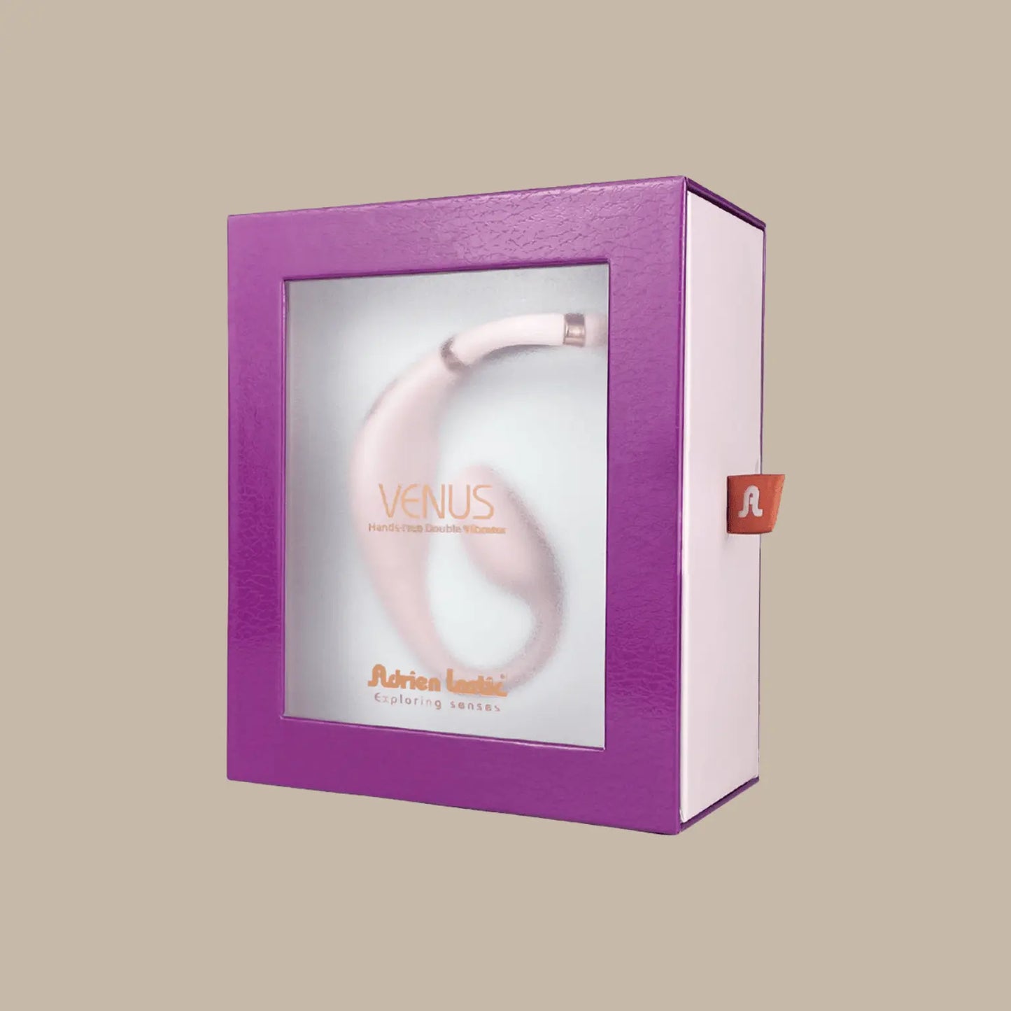 Boîte élégante du double stimulateur Venus d’Adrien Lastic, conçu pour une expérience sans mains et un plaisir connecté. À découvrir chez Oh My God'Z.