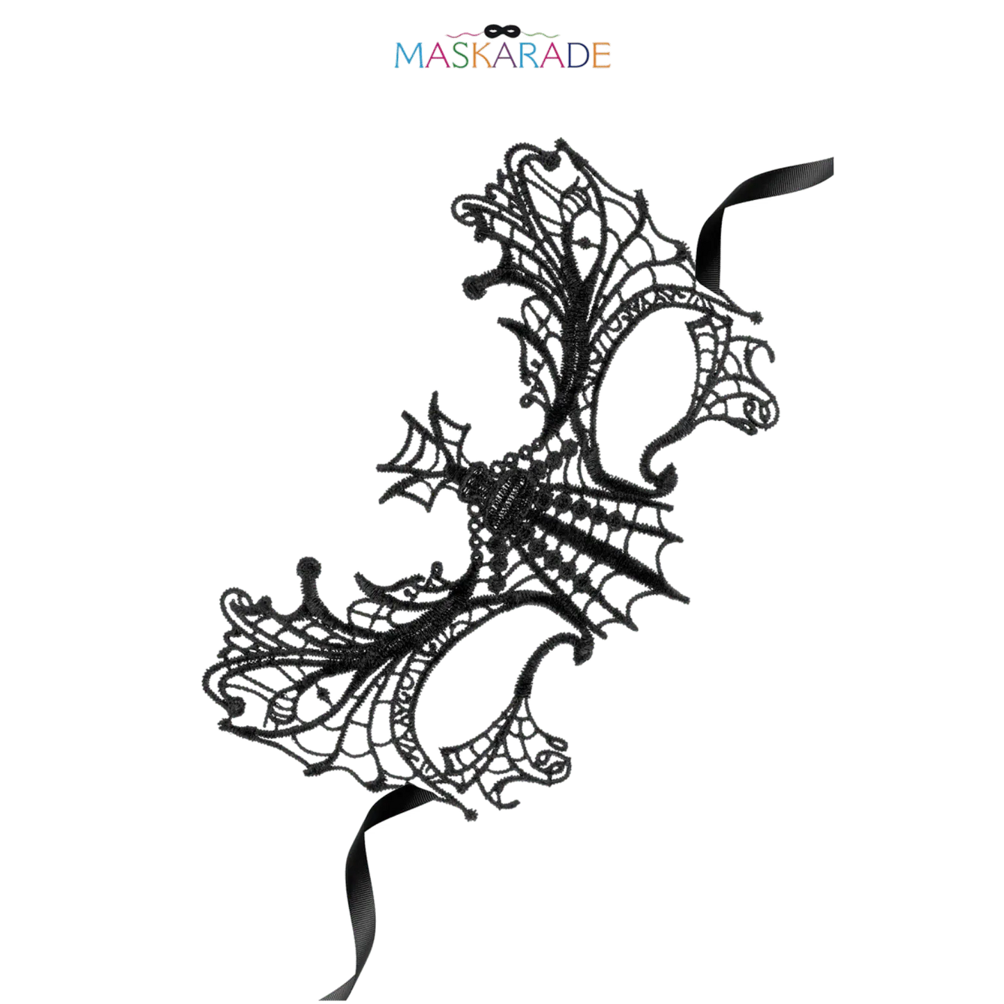 Masque de bal en broderie fine noire, style gothique et élégant – Oh My God’Z