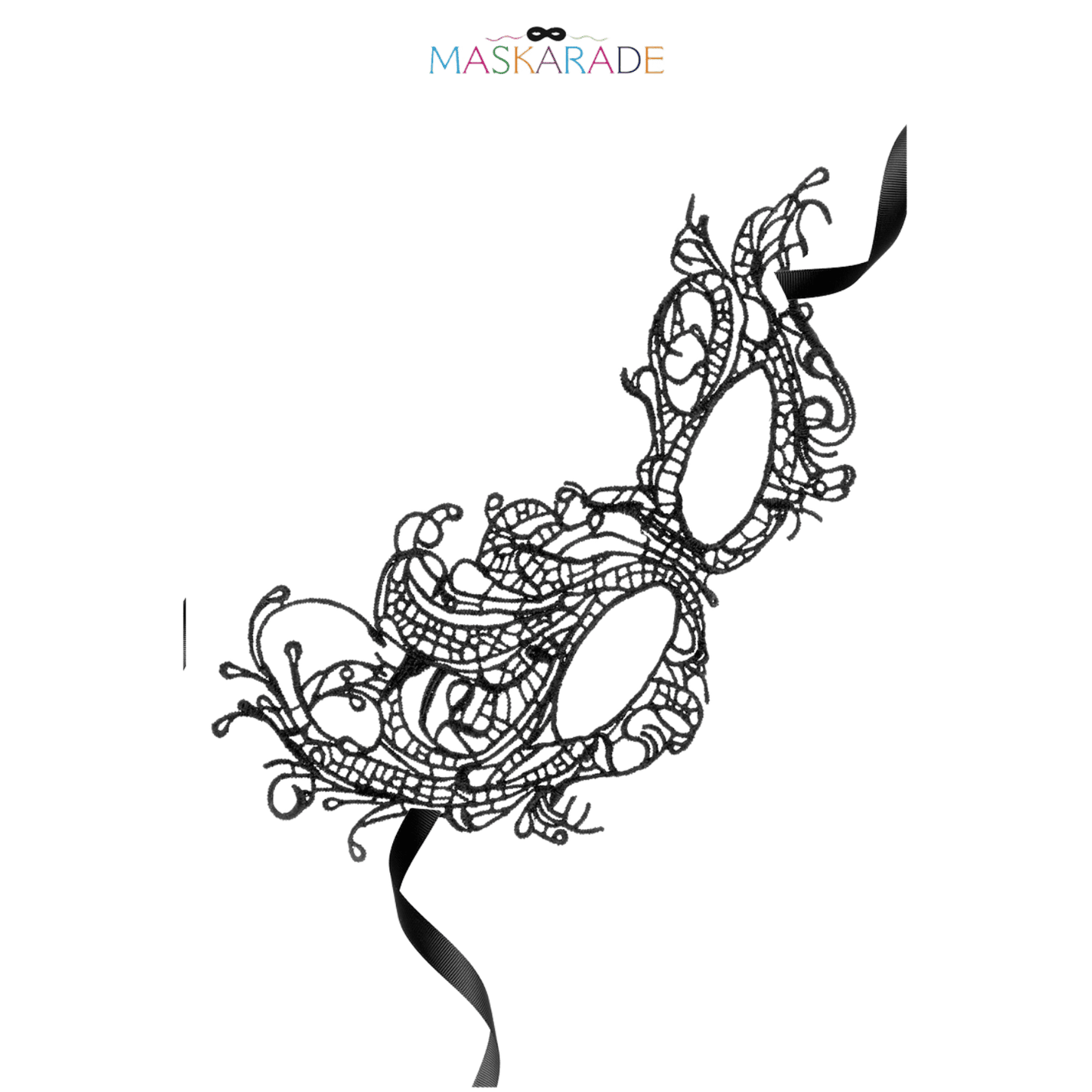 Masque de bal en broderie noire ajourée, élégant et sensuel – Oh My God’Z