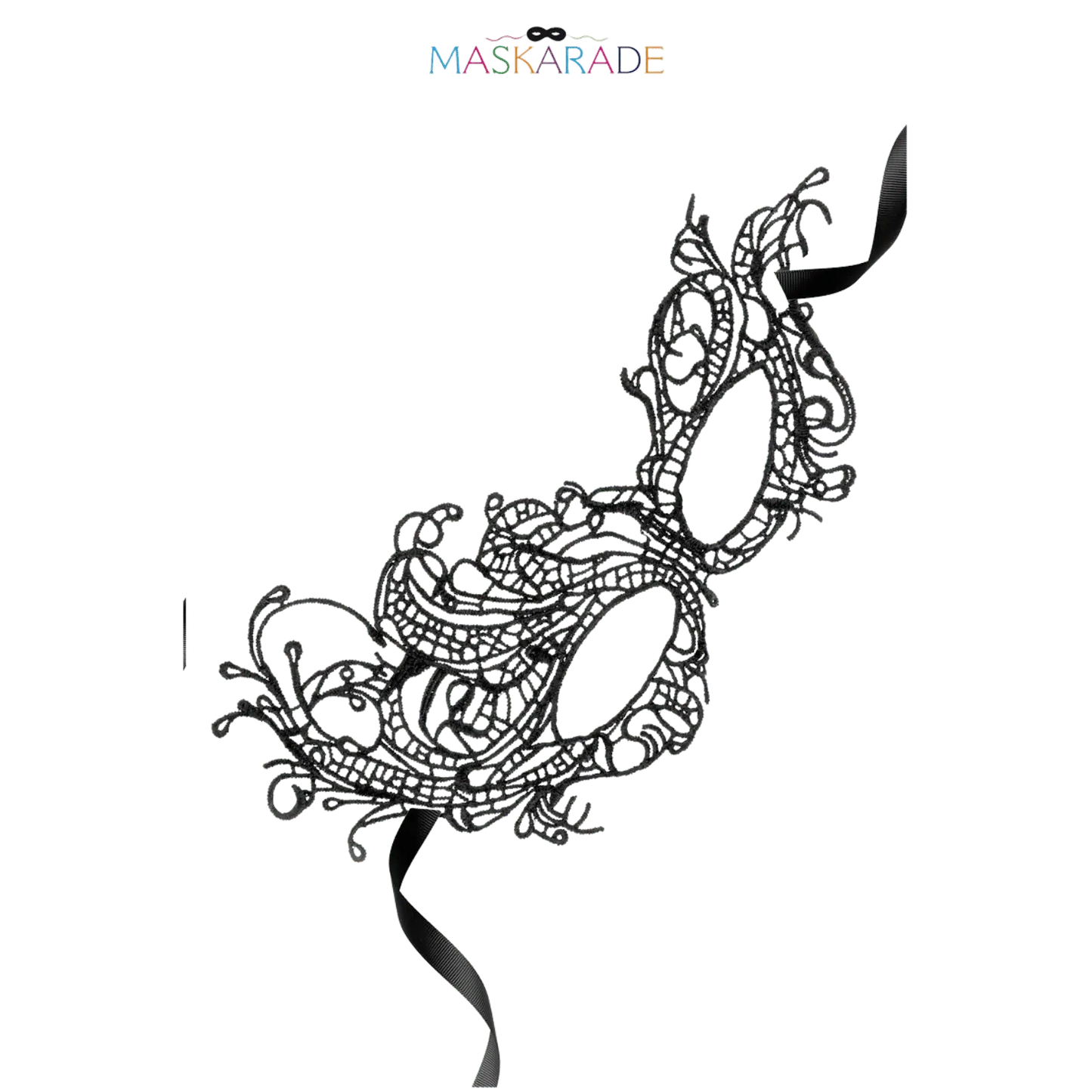 Masque de bal en broderie noire ajourée, élégant et sensuel – Oh My God’Z