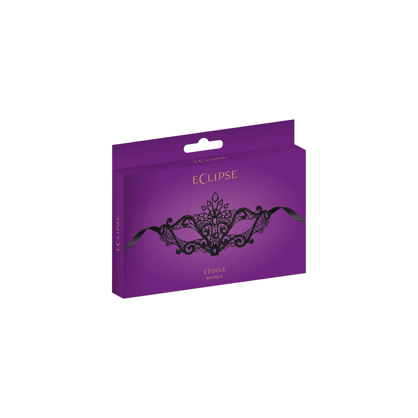 Masque érotique noir élégant avec rubans satinés – Oh My God’Z