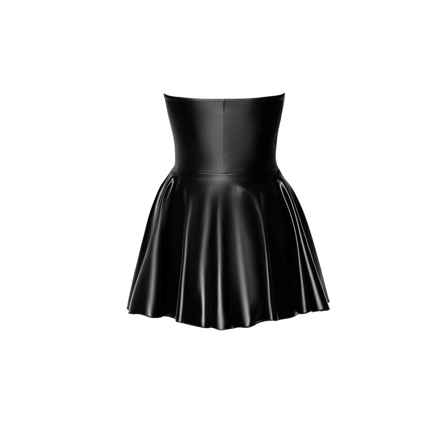 Mini robe bustier Dreamer F308 effet wetlook noir – Oh My God’Z