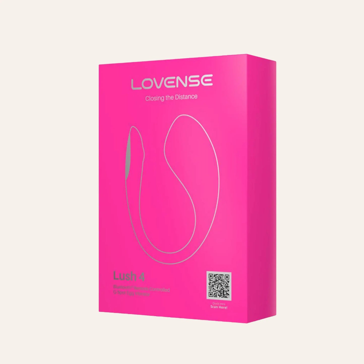 Packaging rose du Lovense Lush 4, œuf vibrant Bluetooth pour stimulation du point G, une exclusivité disponible sur Oh My God'Z, votre boutique spécialisée dans les sextoys connectés premium.