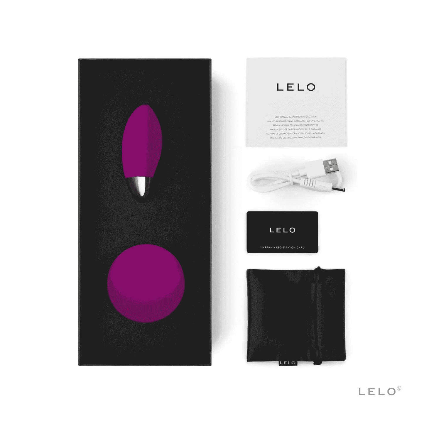 Lyla 2 de Lelo en rose fuchsia, sextoy haut de gamme avec télécommande sans fil, présenté dans son écrin luxueux, vendu exclusivement chez OhMyGodz.fr.