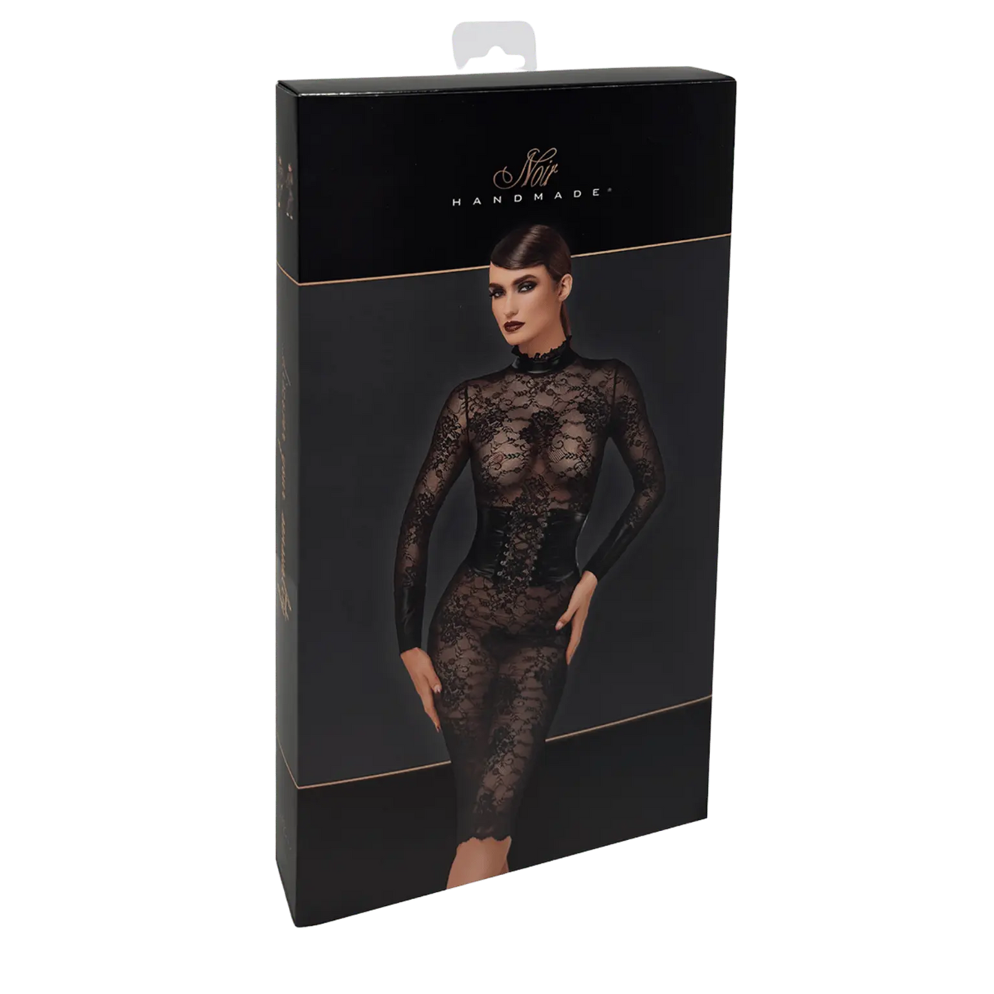 Emballage de la robe corset Noirelle F375 – Noir Handmade – Collection Kink Royal