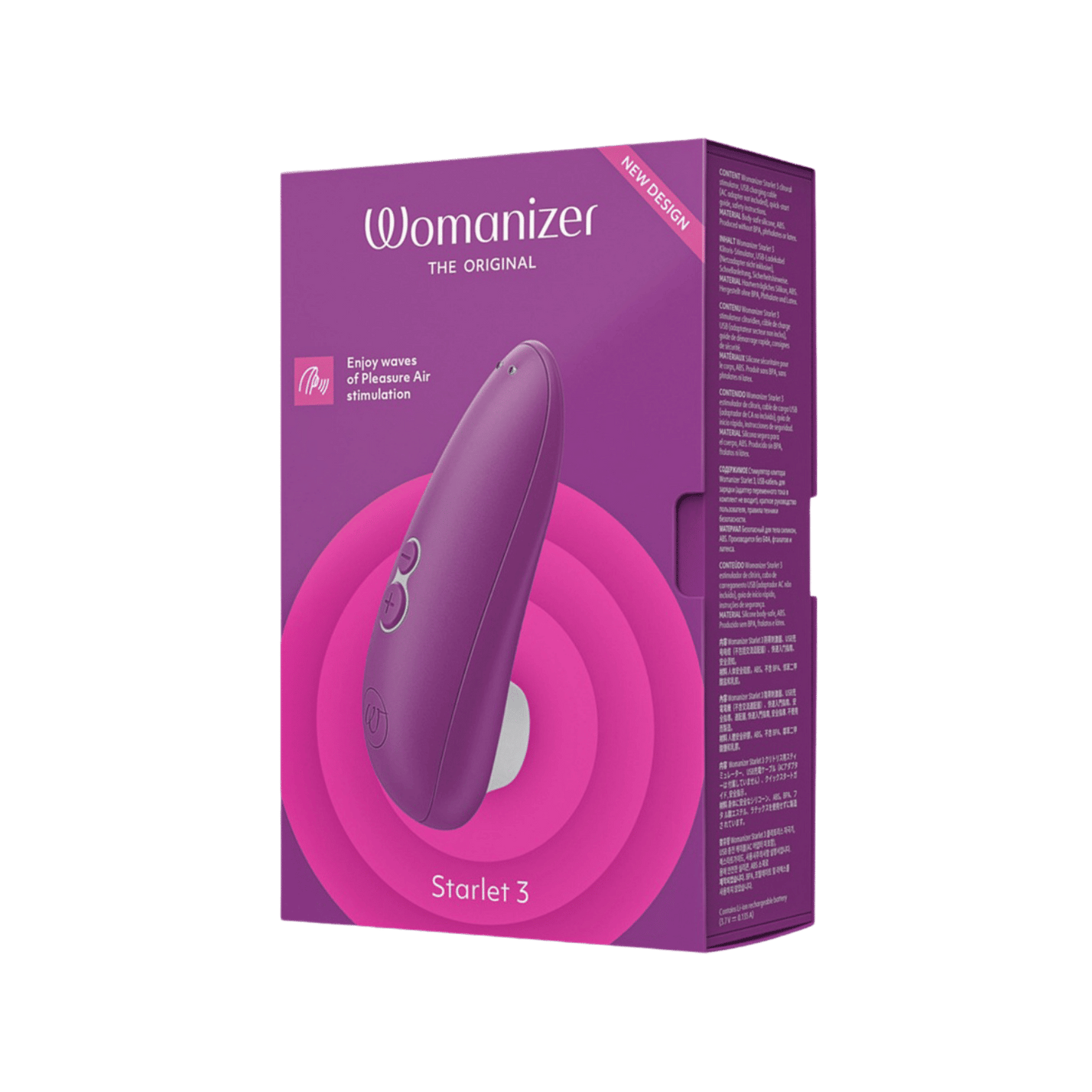 Boîte Womanizer Starlet 3 violet sextoy haut de gamme Oh My God'Z
