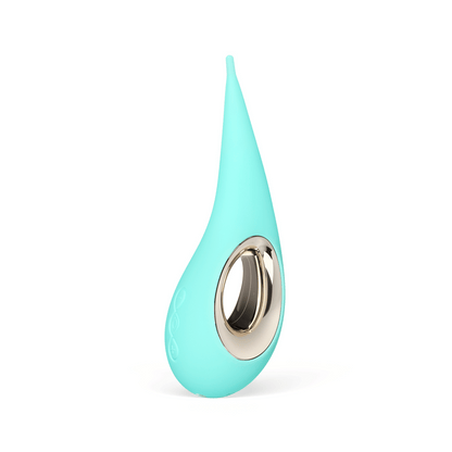 Design ergonomique du Lelo Dot en bleu aqua, centré sur une expérience de plaisir sophistiqué et discret, fièrement présenté par OhMyGodz.fr.