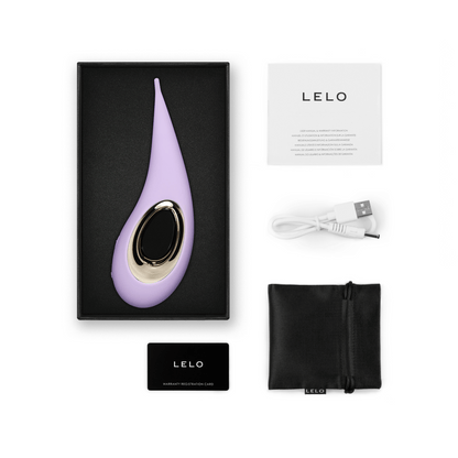 Le Lelo Dot en violet, prêt à offrir une stimulation ciblée, emballé avec élégance et exclusivement disponible sur OhMyGodz.fr pour les amateurs de luxe.