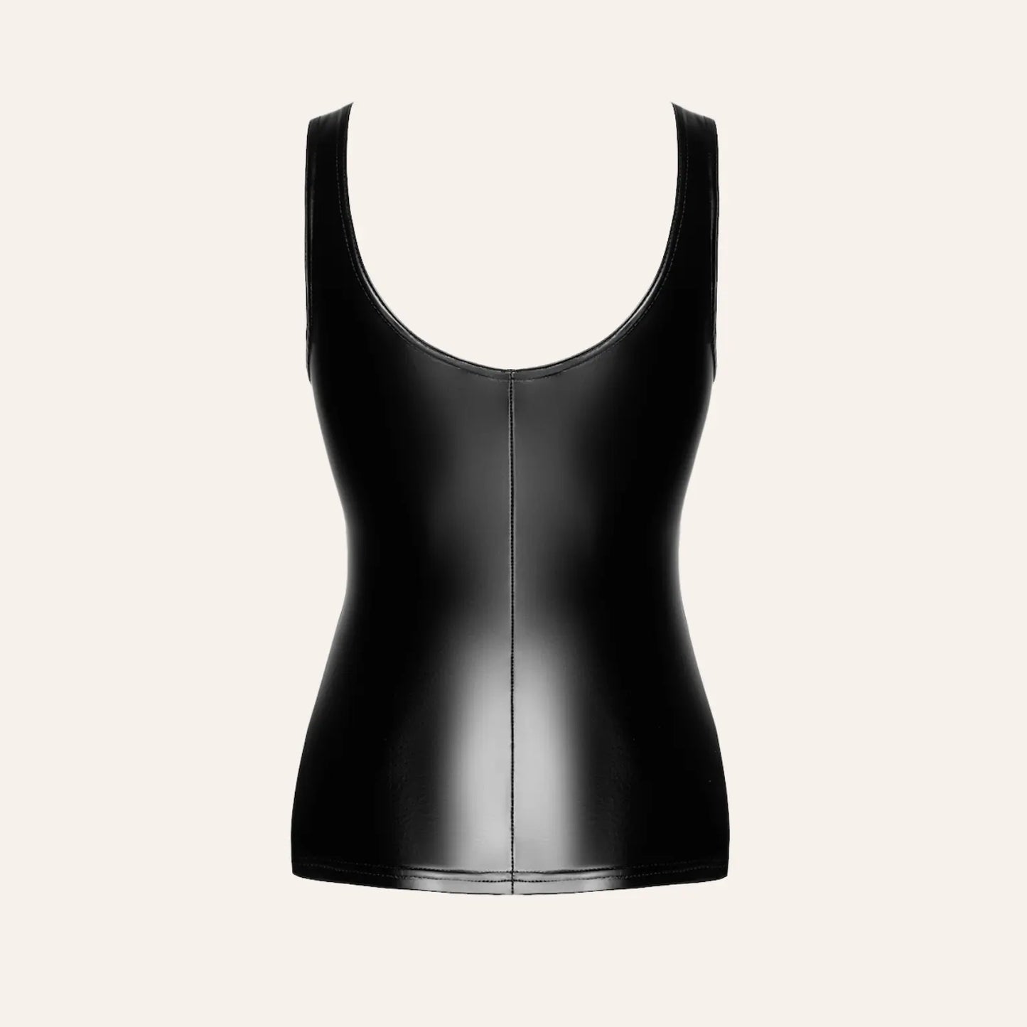 Bolero noir en tulle transparent avec col effet cuir, vu de dos, par la marque Oh My God'Z, disponible sur la boutique spécialisée en lingerie et sextoys haut de gamme.