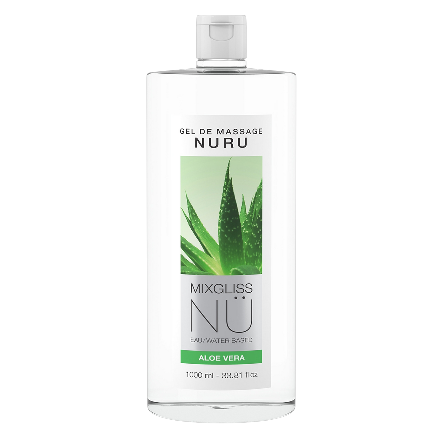 Gel de massage Nuru Aloe Vera Mixgliss 1 litre, grand format pour massages corps à corps - Oh My God'Z