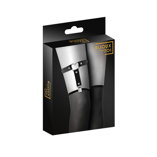 Packaging noir premium de la jarretière Bijoux pour Toi avec visuel produit - Oh My God'Z