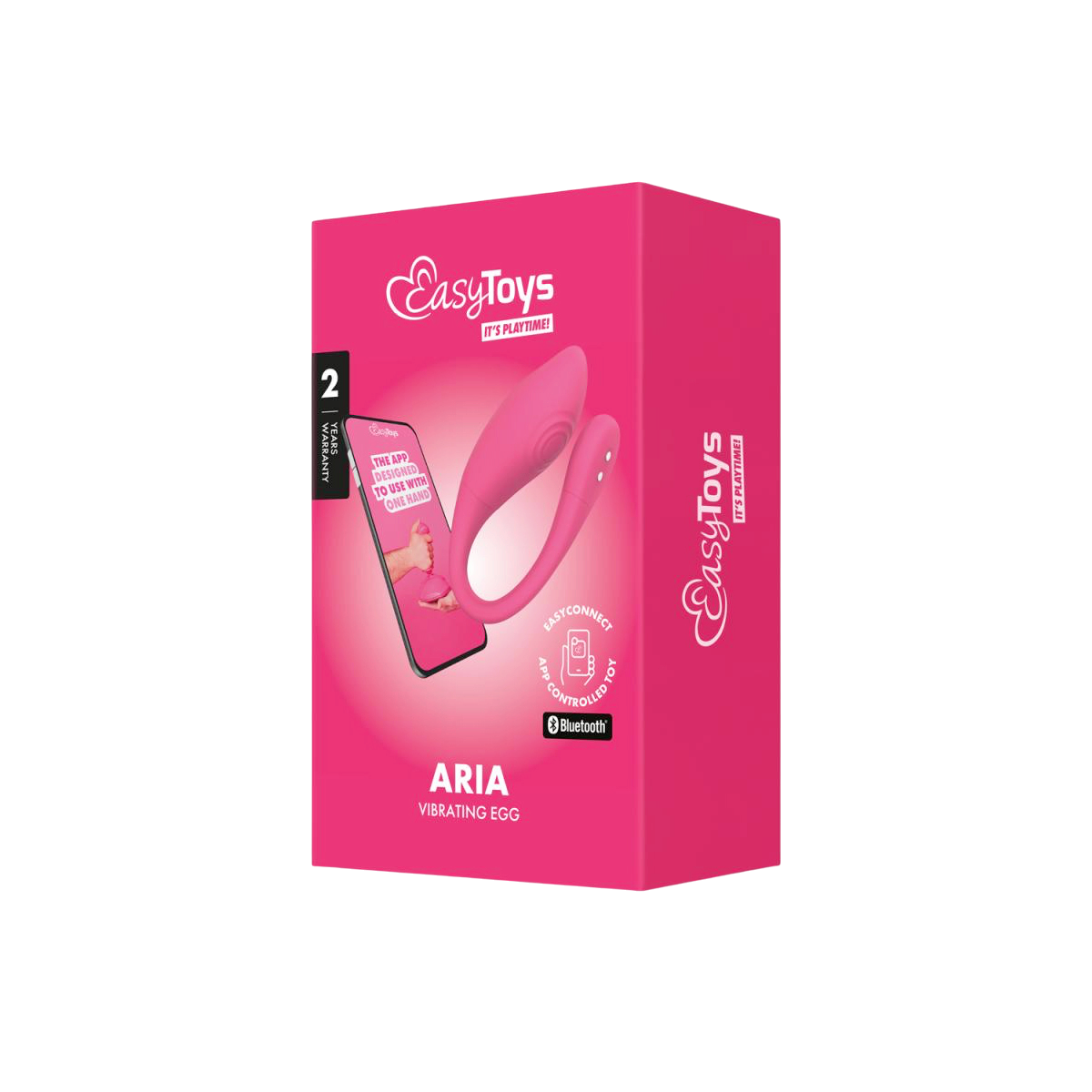 Boite rose EasyToys de l'oeuf vibrant connecte Aria EasyConnect Bluetooth avec visuel du produit - Oh My God'Z