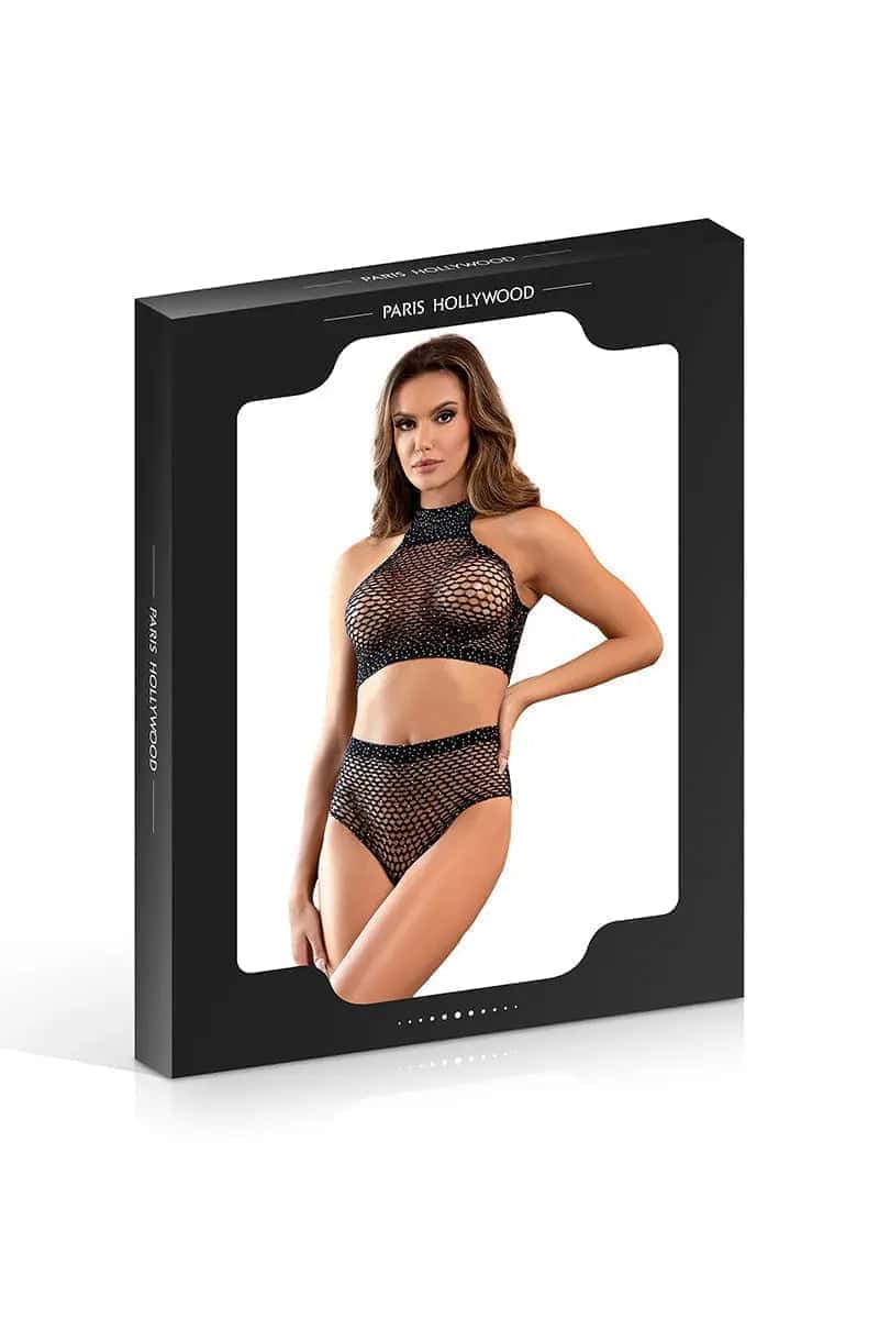 Ensemble 2 pièces résille et strass - Paris Hollywood TU - Oh My God'Z