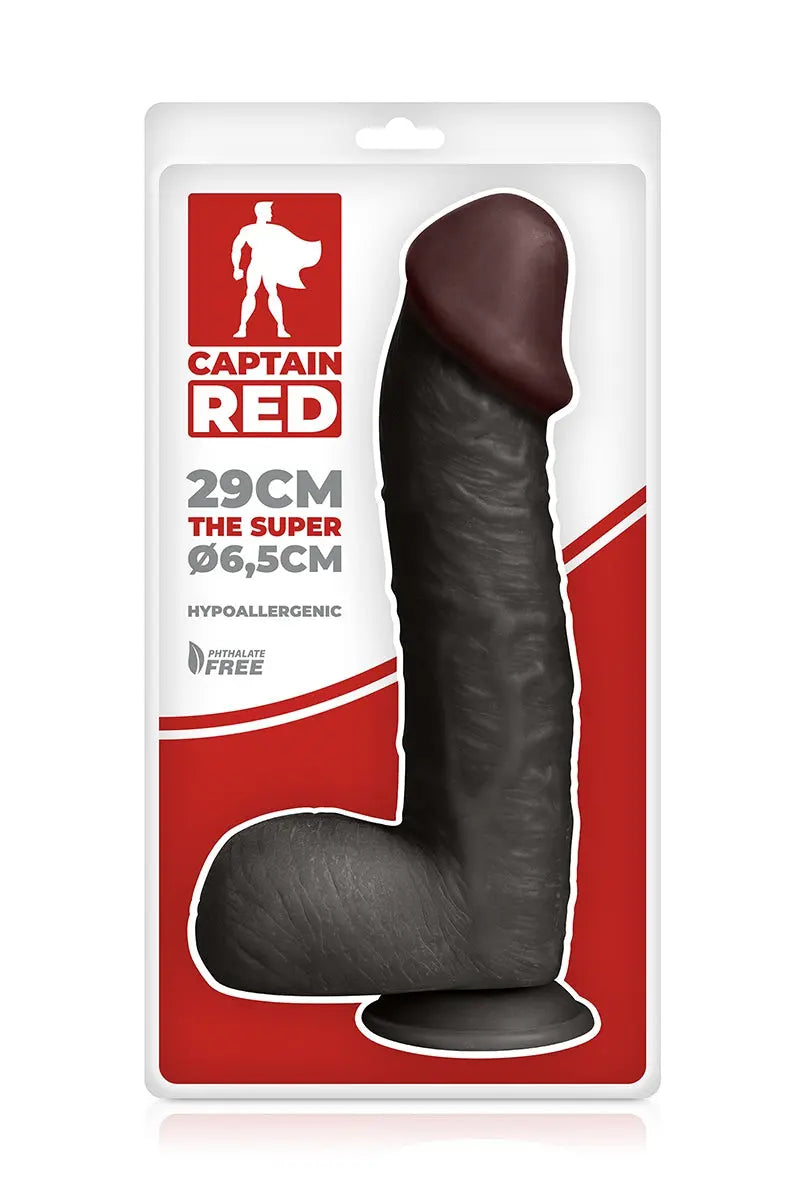 Oh My God'Z - Gode XXL The Super Black 29 x 6,5 cm - Captain Red - godemiché
