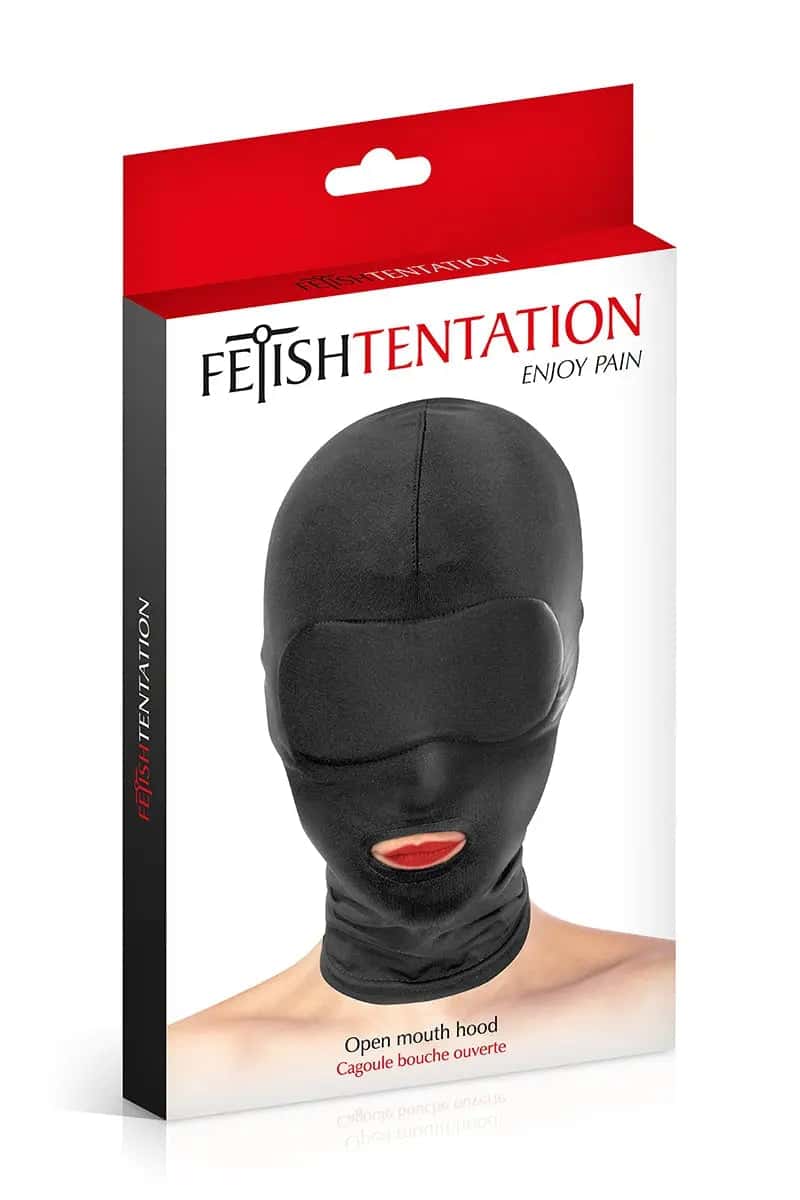 Cagoule BDSM - Bouche ouverte FETISH TENTATION Oh My God'Z