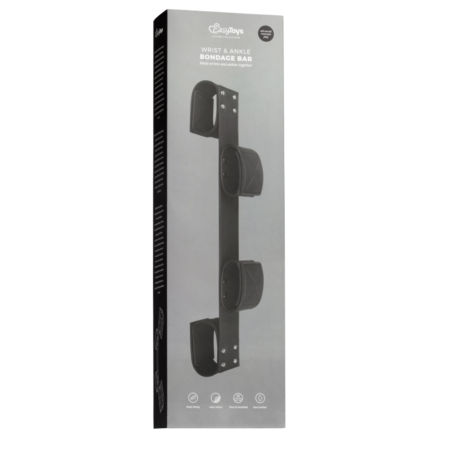 Barre d’écartement Easytoys Fetish Collection, coffret élégant et accessoires inclus – Oh My God’Z