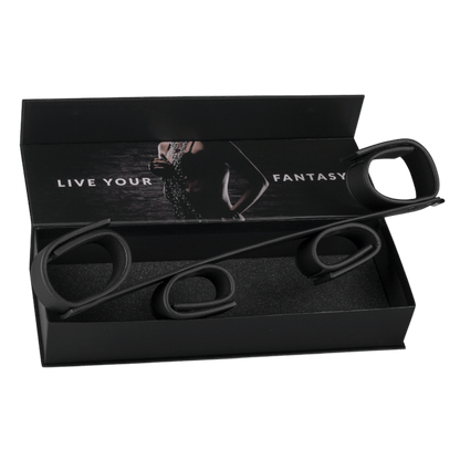 Barre d’écartement Easytoys Fetish Collection, finition cuir synthétique et rivets – Oh My God’Z