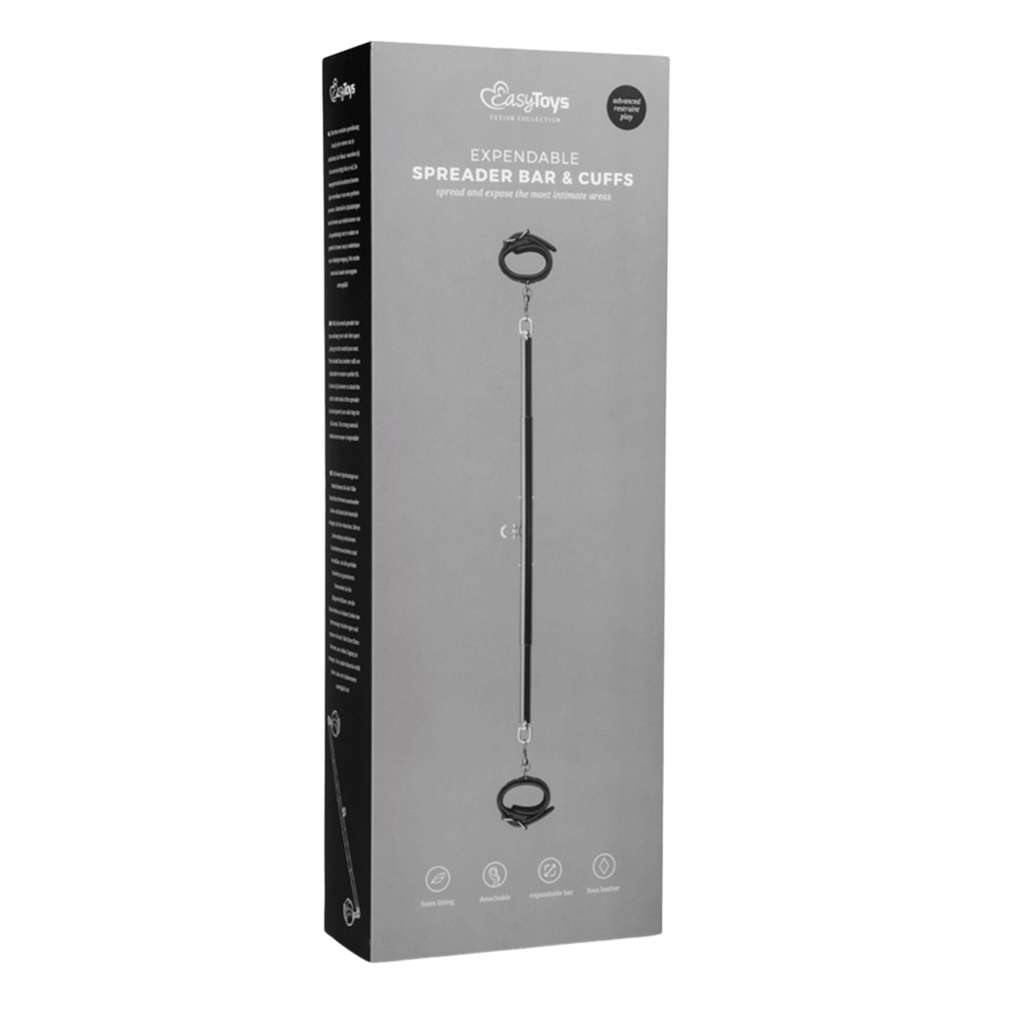 Barre d’écartement ajustable Easytoys Fetish Collection, coffret luxe et finitions soignées – Oh My God’Z