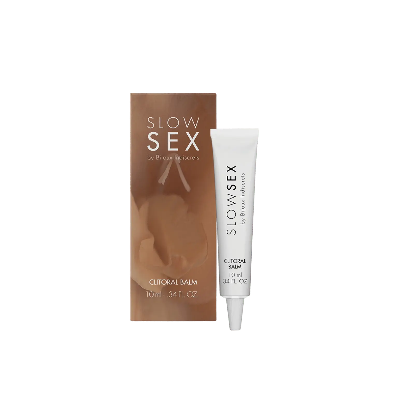 Baume clitoridien chauffant "Slow Sex" 10 ml dans son emballage, produit intime de la marque Bijoux Indiscrets pour une stimulation sexuelle accrue