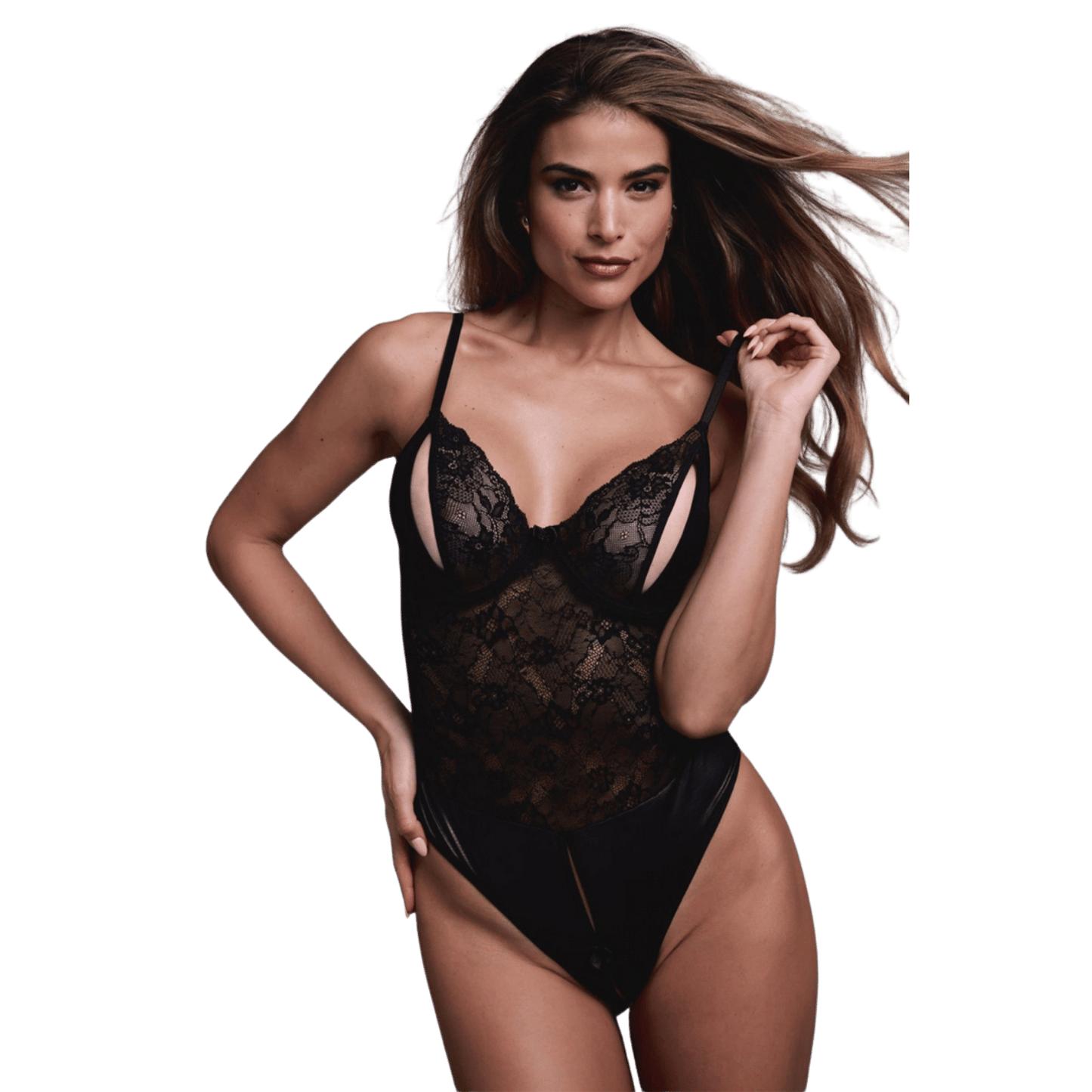 Body Wetlook Vesper noir dentelle et satin – Christine Le Duc – Oh My God’Z