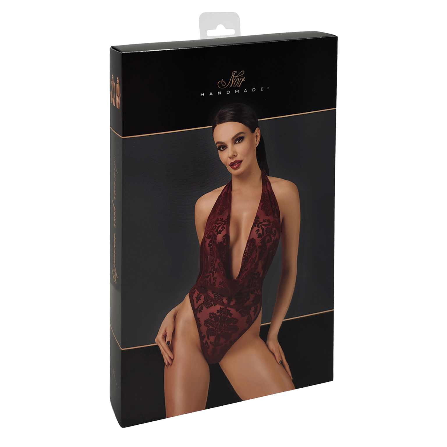 Body bordeaux en tulle floqué Kink Royal F386 Noir Handmade – Oh My God’Z