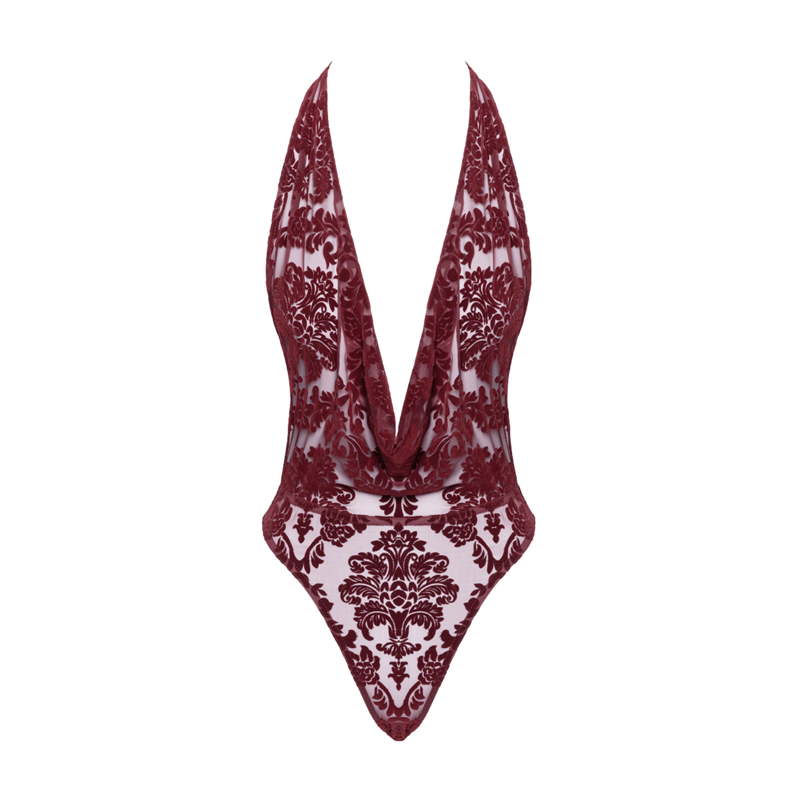 Body dos nu Kink Royal F386 effet velours bordeaux – Oh My God’Z