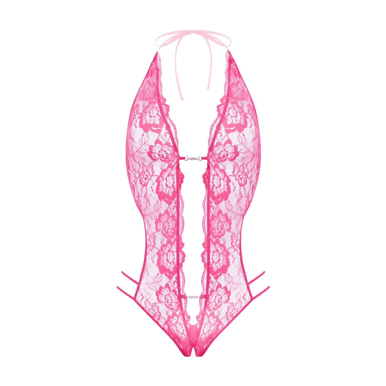 Body string ouvert Renee Christine vue de face, dentelle délicate – Oh My God’Z