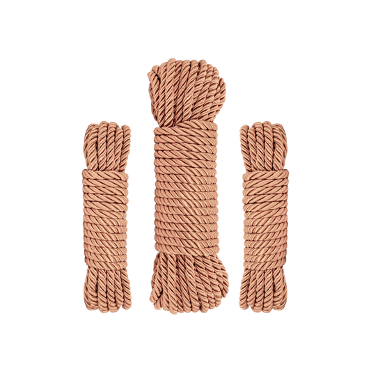 Set de 3 cordes de bondage Rosy Gold – Trio d'accessoires bien-être et plaisir Oh My God’Z