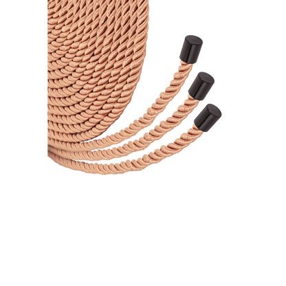 Détail des finitions cordes Rosy Gold – Qualité luxe et douceur pour vos liens Oh My God’Z