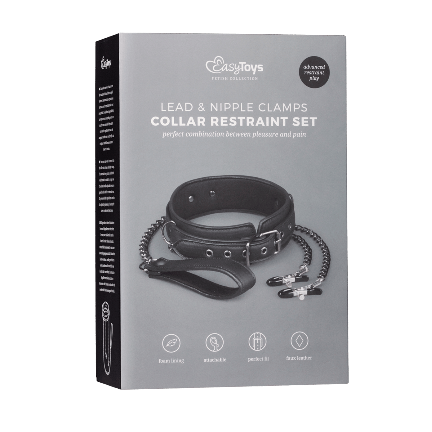 Boîte collier cuir chaînes de seins EasyToys – Oh My God’Z