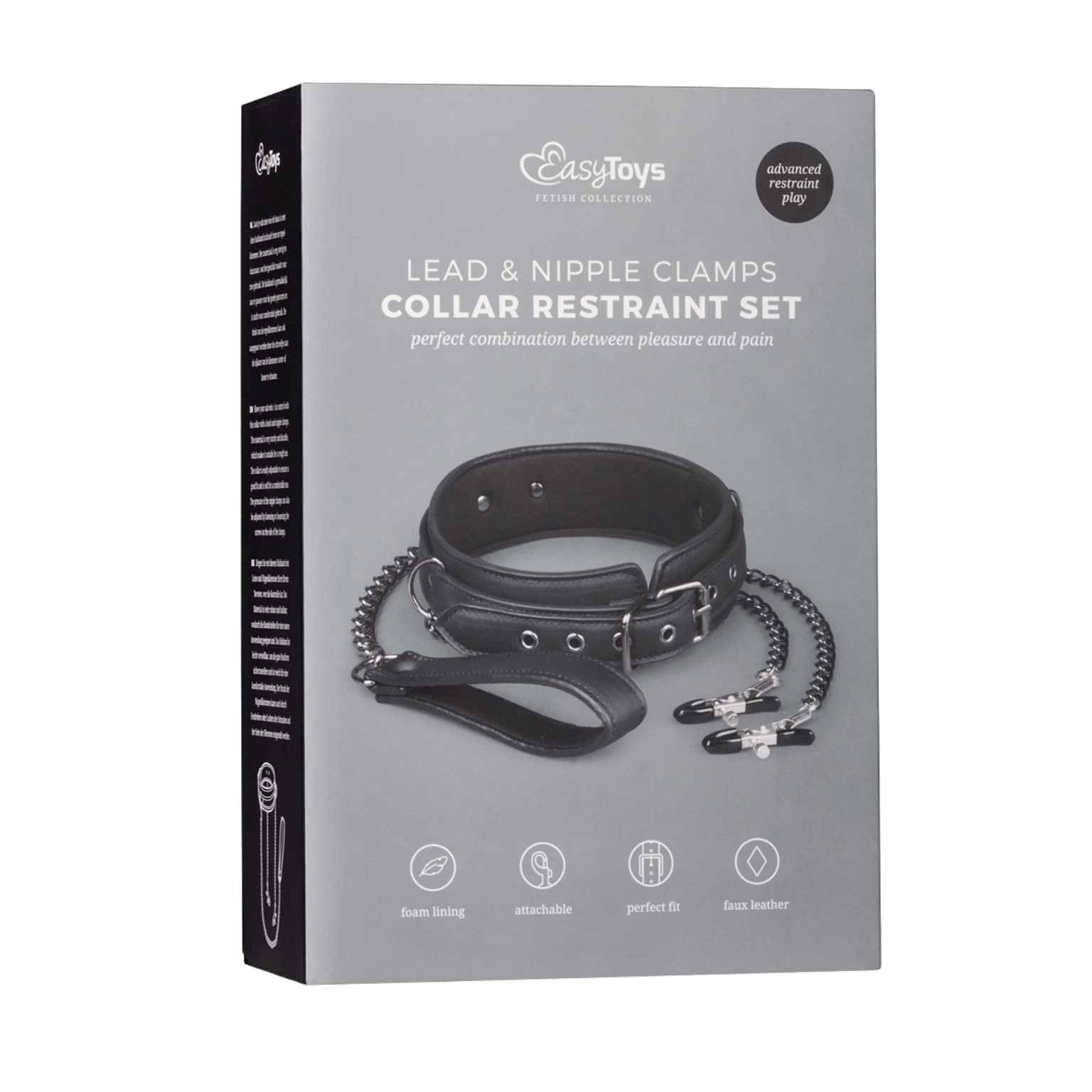 Boîte collier cuir chaînes de seins EasyToys – Oh My God’Z