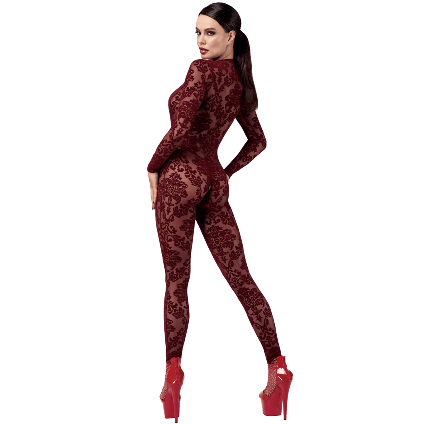 Combinaison glamour dos nu Kink Royal F382 Noir Handmade – Oh My God’Z