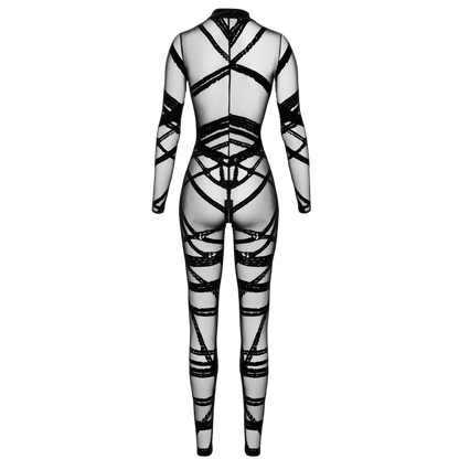 Tenue moulante sexy en tulle et velours effet bondage – Oh My God’Z