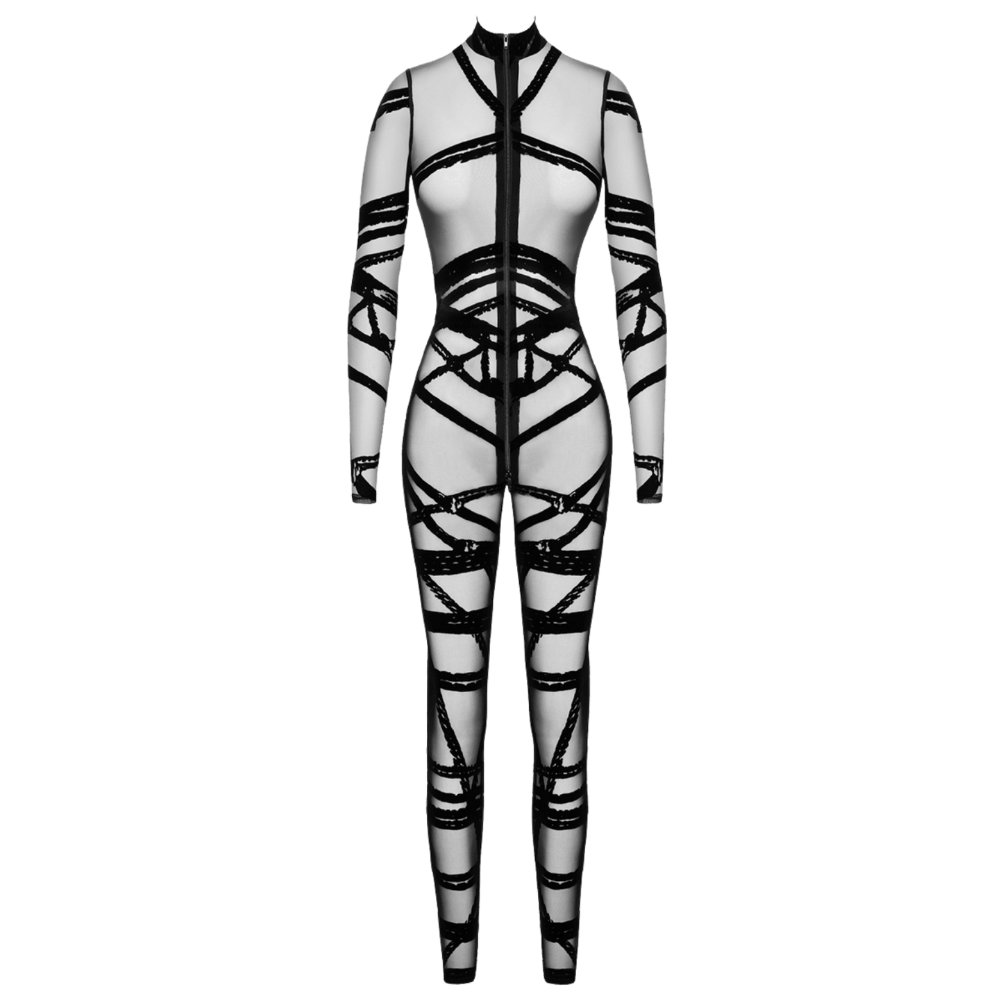 Combinaison intégrale noire à manches longues et fermeture zippée – Noir Handmade