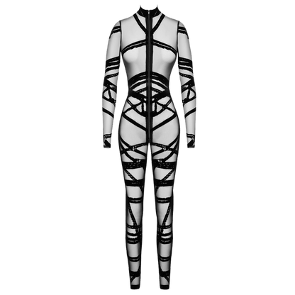 Combinaison intégrale noire à manches longues et fermeture zippée – Noir Handmade