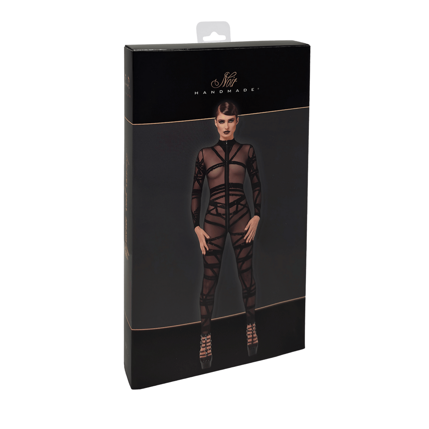 Tenue de soirée ou clubwear audacieuse en résille et velours – Noir Handmade – Oh My God’Z