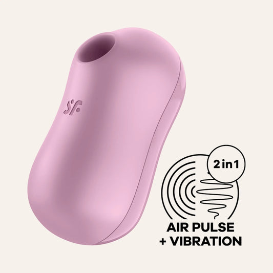 Vue avant du stimulateur haut de gamme Satisfyer Cotton Candy, disponible chez Oh My God'Z. Ce sextoy innovant offre une double stimulation par pulsations d'air et vibrations pour un plaisir intense.