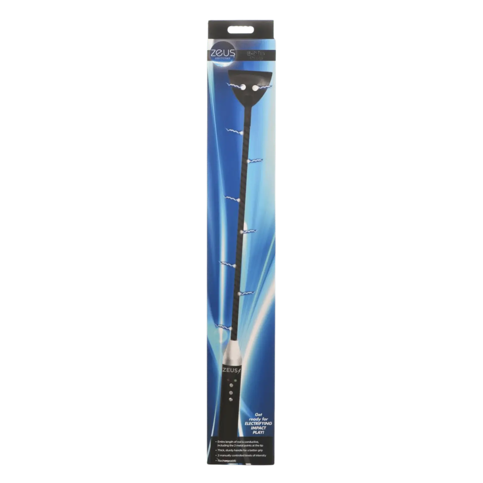 Extrémité cravache électro Zeus avec électrodes – stimulation maîtrisée – Oh My God’Z