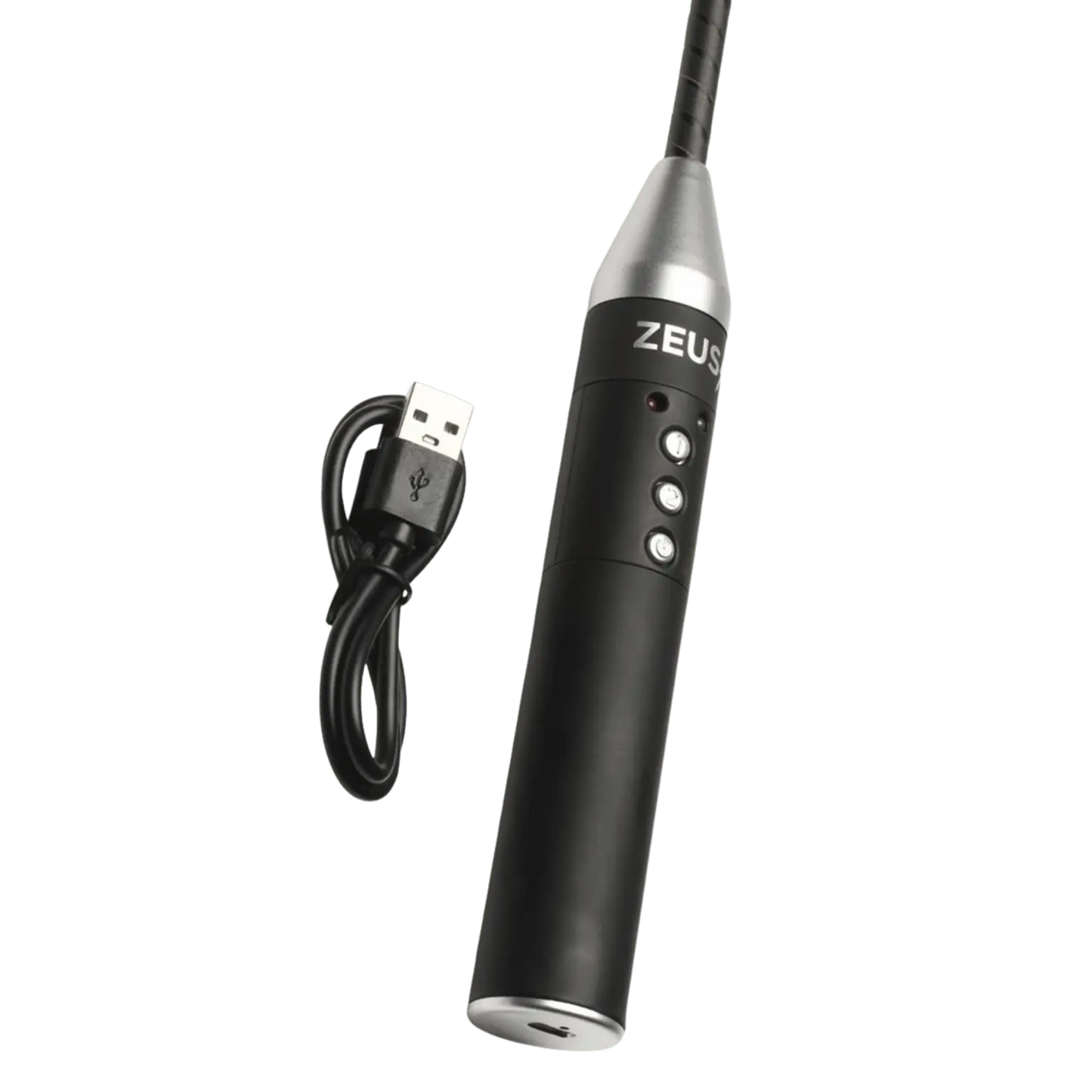 Détail poignée cravache électro Zeus rechargeable – technologie et confort – Oh My God’Z