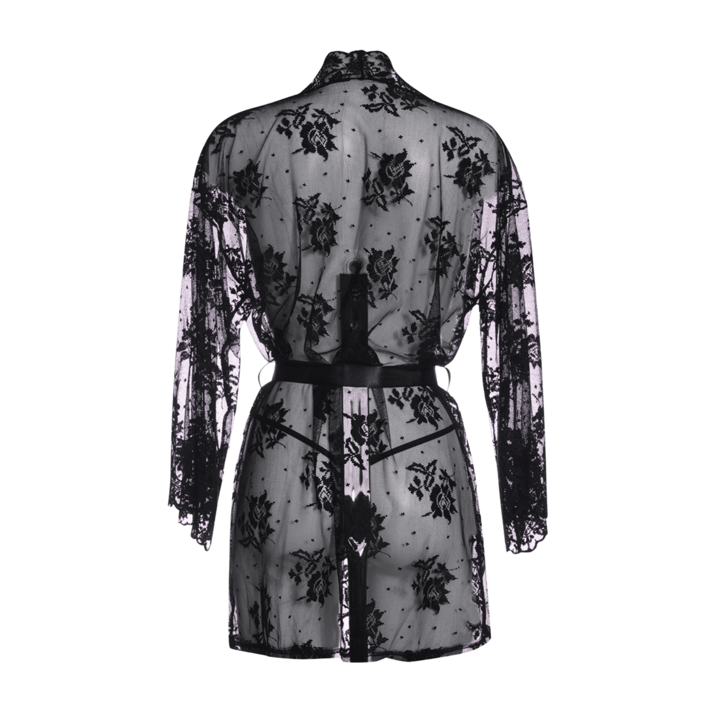 Déshabillé Graceful Christine vue arrière en dentelle florale – charme raffiné Oh My God’Z