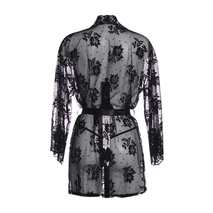 Déshabillé Graceful Christine vue arrière en dentelle florale – charme raffiné Oh My God’Z