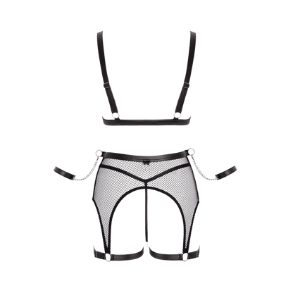 Ensemble Fetish Cottelli Bondage noir vue dos raffinée – Oh My God’Z