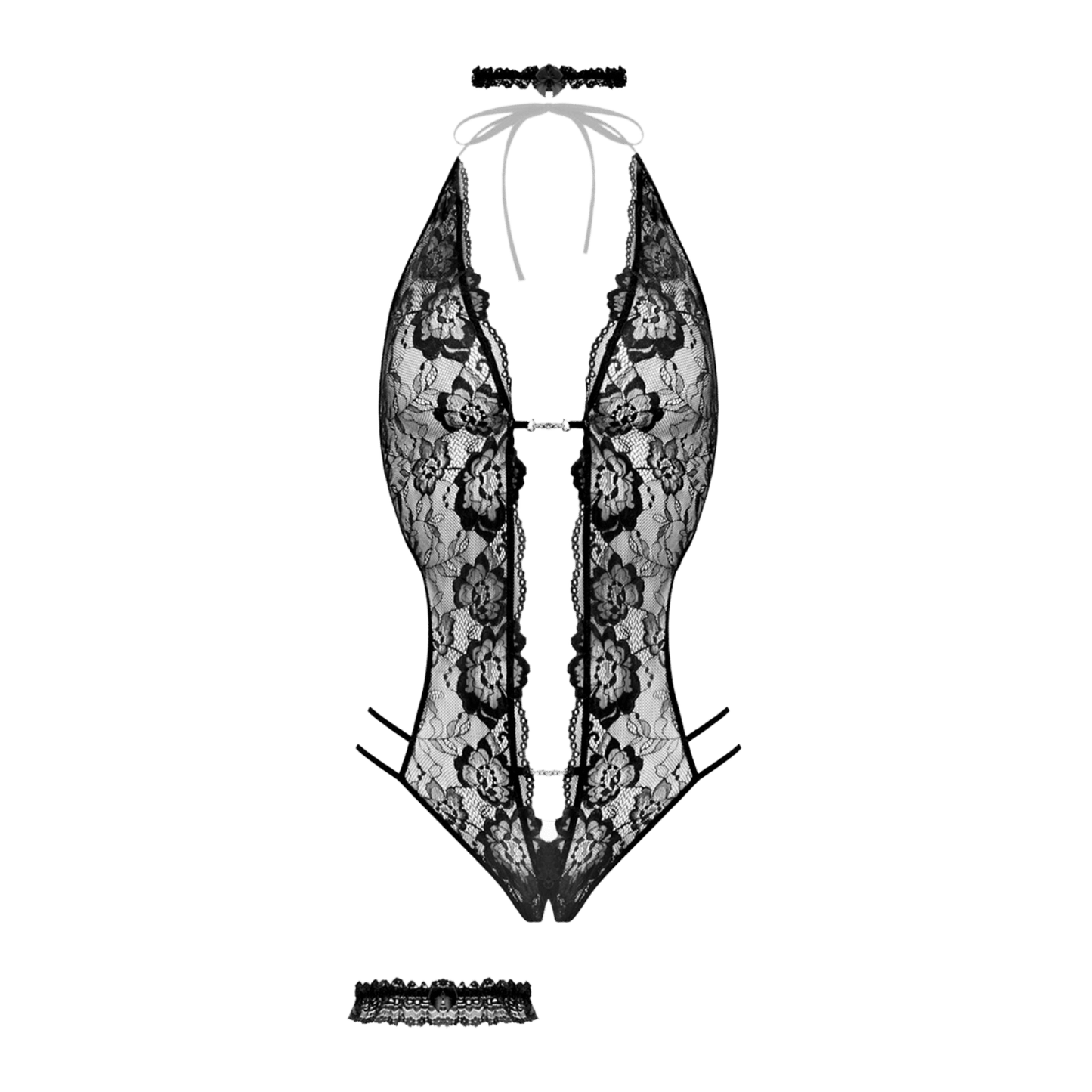 Body Renee Christine en dentelle fine, détail du décolleté – Oh My God’Z