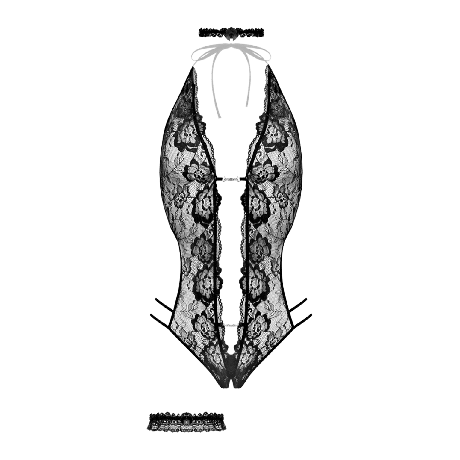 Body Renee Christine en dentelle fine, détail du décolleté – Oh My God’Z