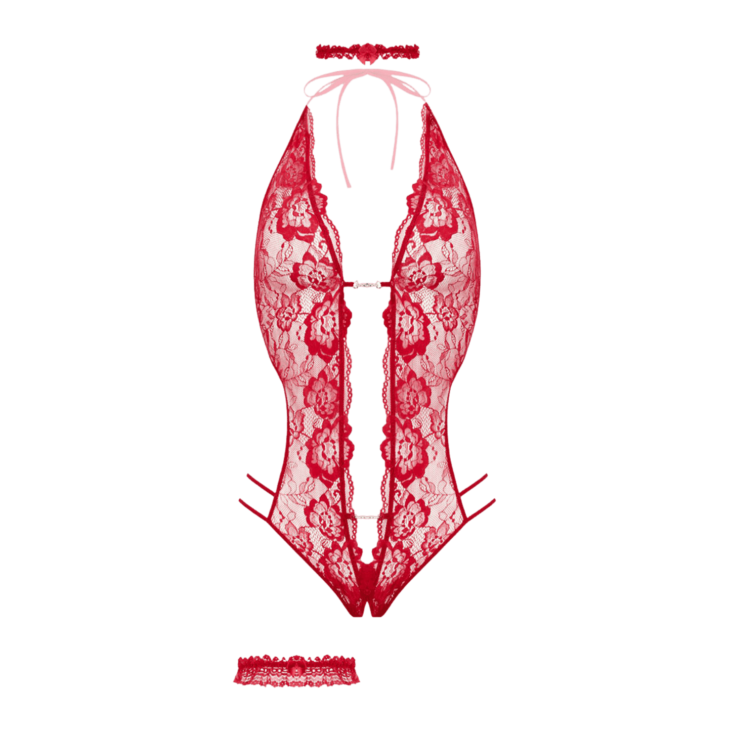 Body ouvert Renee Christine en dentelle florale, style glamour – Oh My God’Z