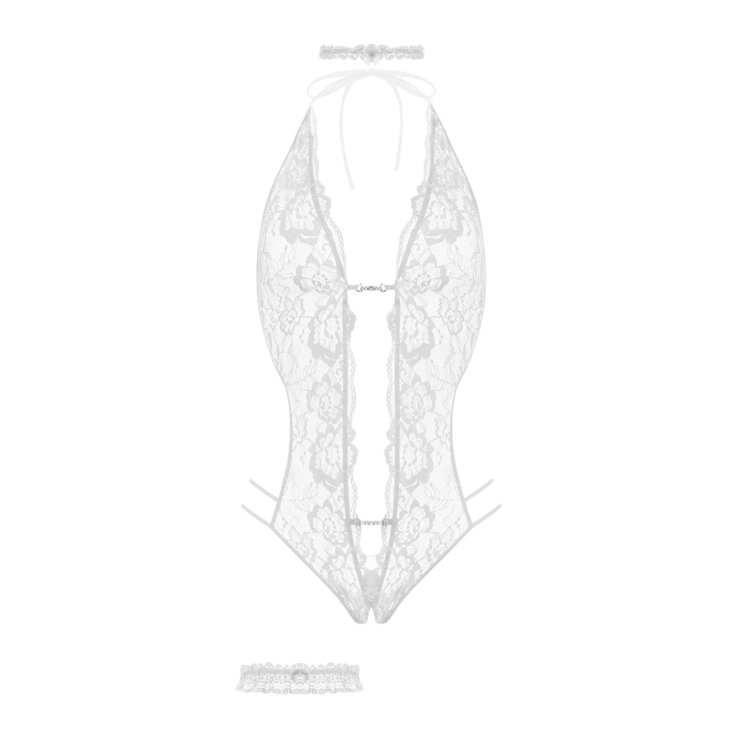 Body ouvert Renee Christine, lingerie raffinée vue de face – Oh My God’Z