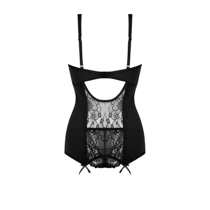 Guépière noire Marzia Christine silhouette élégante et sensuelle – Oh My God’Z