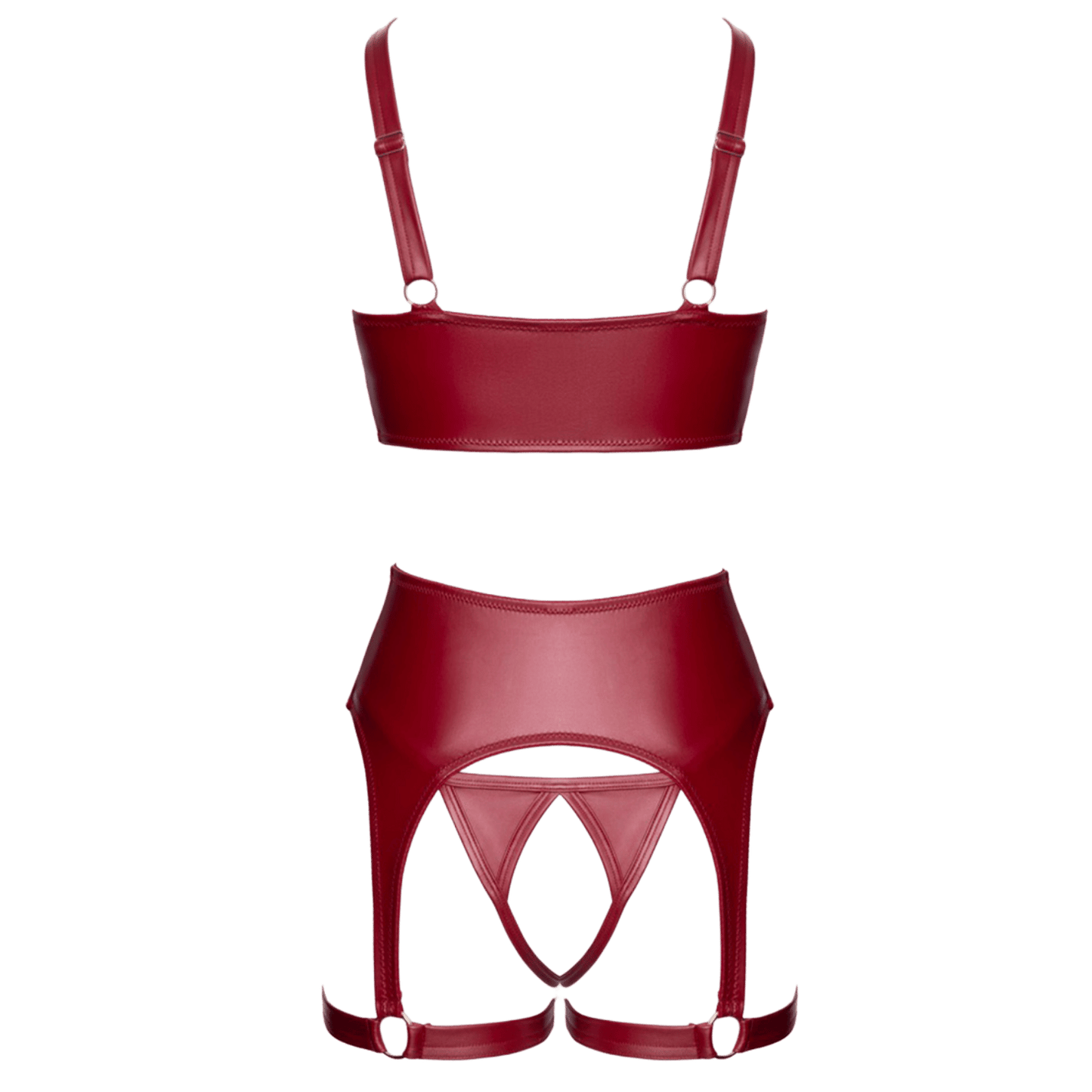 Ensemble seins nus 3 pièces rouge Cottelli – Lingerie audacieuse et raffinée Oh My God’Z