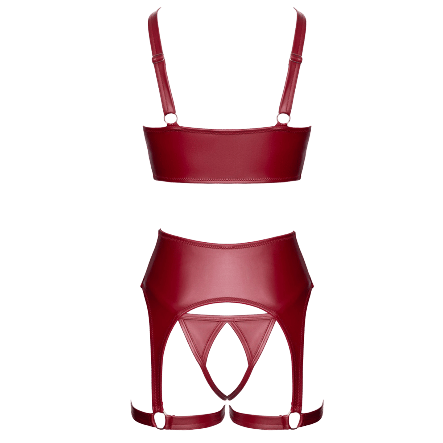 Ensemble seins nus 3 pièces rouge Cottelli – Lingerie audacieuse et raffinée Oh My God’Z